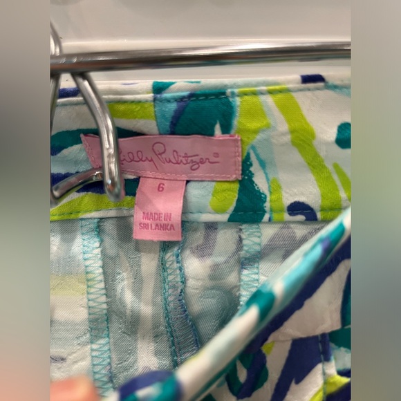 Lilly Pulitzer Kelly Pants, Pool Blue Stay Cool, size 6.  Excellent Condition. - Picture 5 of 7